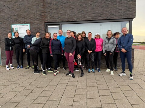 Alle deelnemende beginners geslaagd voor de 3 km test.