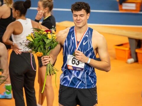 Mikai Snoek Nederlands kampioen Meerkamp indoor MU20 foto Jente van der Meer